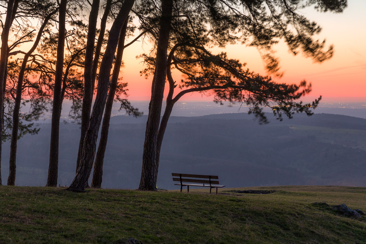 Sitzbank auf dem Hohenbol