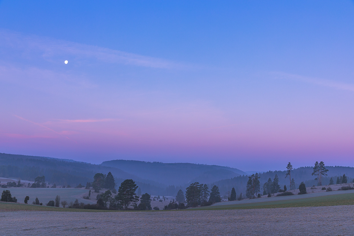 Digelfeld in der Gegendämmerung