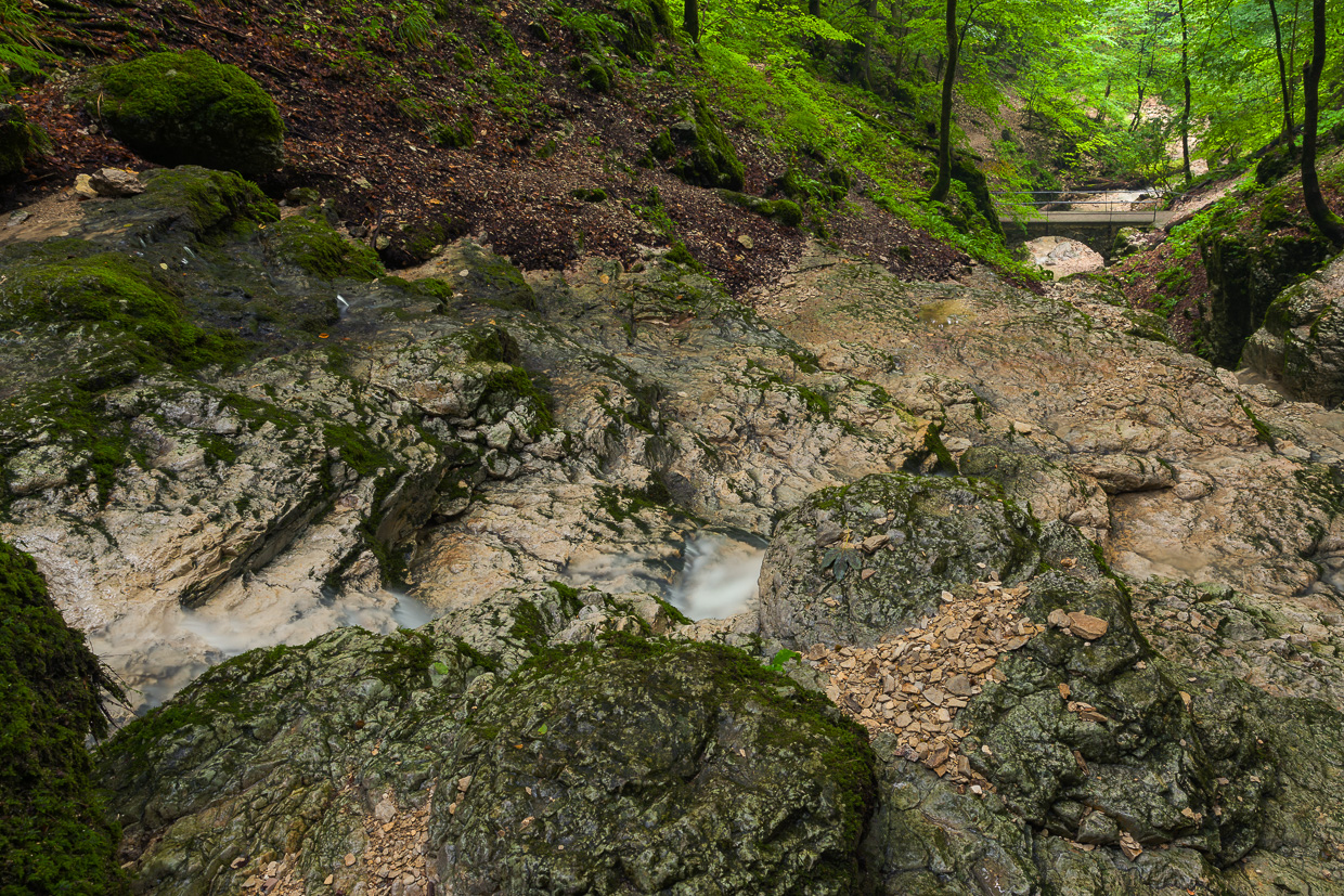 Blick von der Wolfsschlucht Richtung Brücke